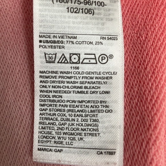 Gap Pink Ombré Tie Dye Pullover Crewneck Sweatshirt Size medium. - Picture 4 of 4